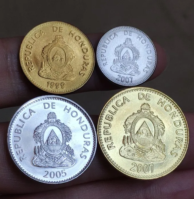 Набор из 4 предметов, натуральная монета, оригинальная коллекция