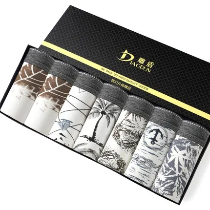 TEXIWAS 7PCS/lot Brand Underwear Men Boxer XXXL Breathable Summer Modal Cotton Trunk Shorts Youth Ice Silk Panties - Цвет: 15