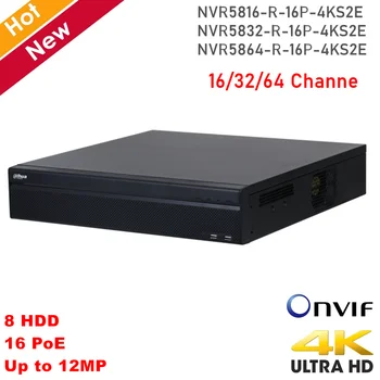 

Original Dahua 4K 8 Hdd NVR5816-R-16P-4KS2E NVR5832-R-16P-4KS2E NVR5864-R-16P-4KS2E 16 ports POE Up to 12MP Onvif Recorder