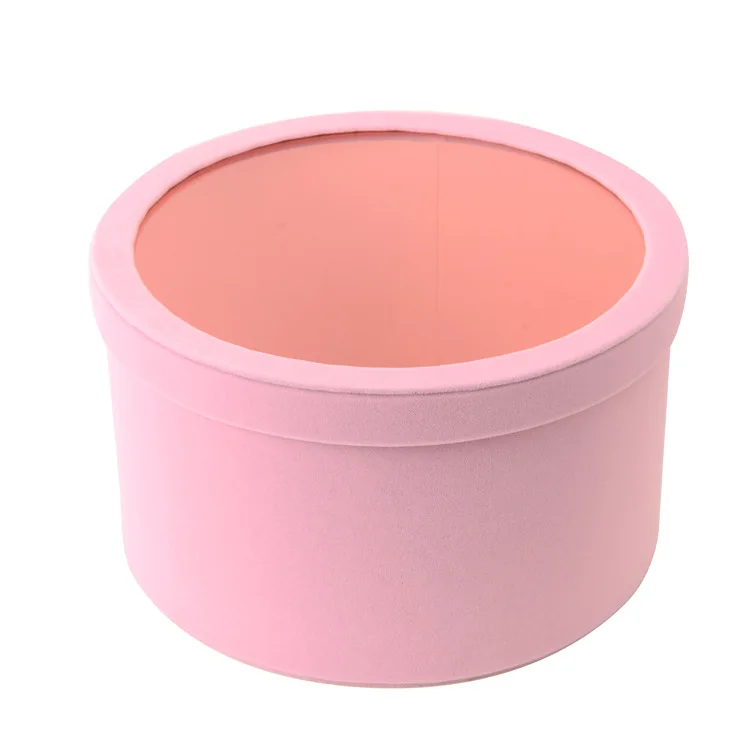 Новая фланелевая Подарочная коробка, коробка, День Святого Валентина круглая коробка для подарка с прозрачным вырезом, прозрачная коробка для подарка, свадебное декоративное свадебное украшение