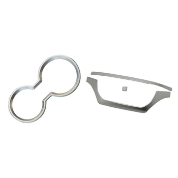 

Chrome Cup Holder Trim Cover with Car Dashboard Central Control Trim Cover Stainless Steel Interior Mouldings