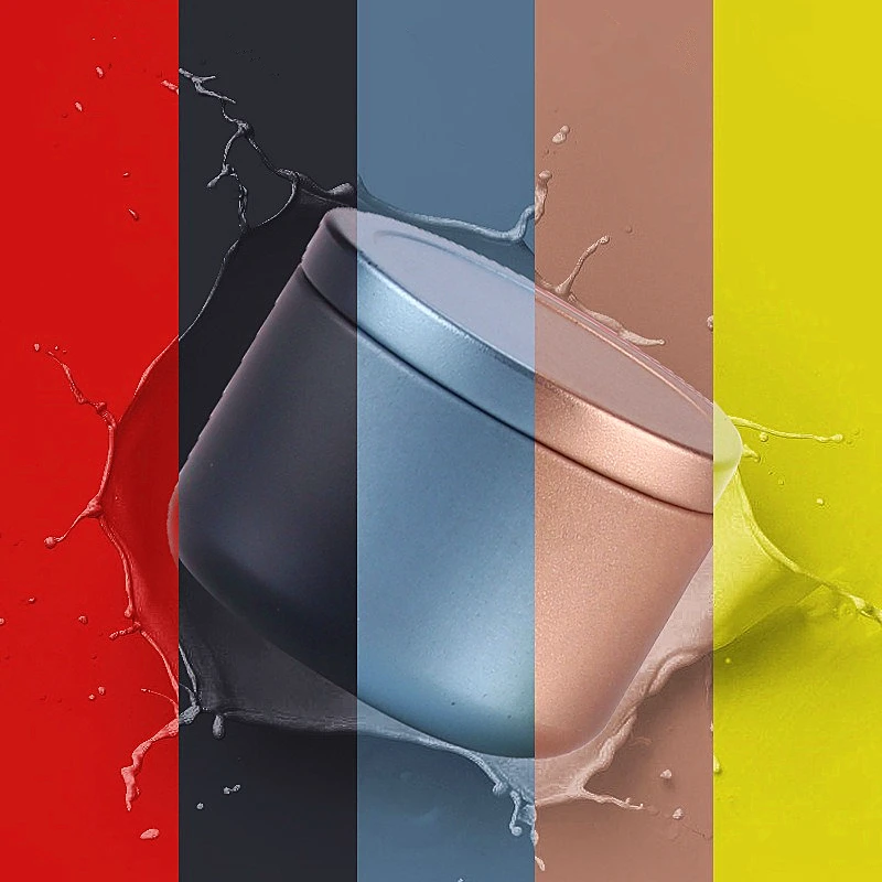 

Creative Tea Caddy Mini Metal Storage Boxes Sealed Coffee Powder Cans Travel Portable Flower Tea Packaging tin containers