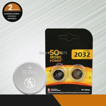 

2pcs brand new battery for DURACELL DLCR2032 CR2032 ECR2032 GPCR2032 3v button cell coin batteries for watch computer