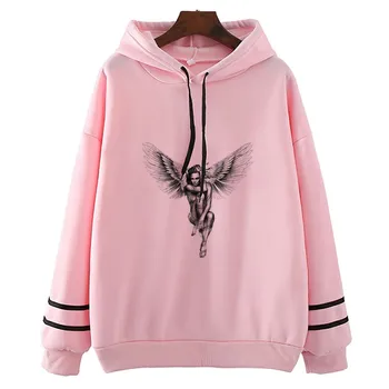 

Line Drawing Archangel Hoodies New Printed Autumn Hoodiess Women　Fashion Hoodies Long Sleeve Hoodies Hip Hop Sweatshirt
