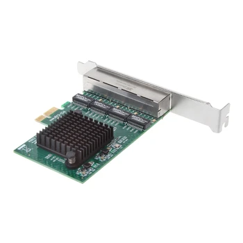 

PCIe PCI Express 10/100/1000M to 4 Port 4x Gigabit Card Ethernet Network Adapter