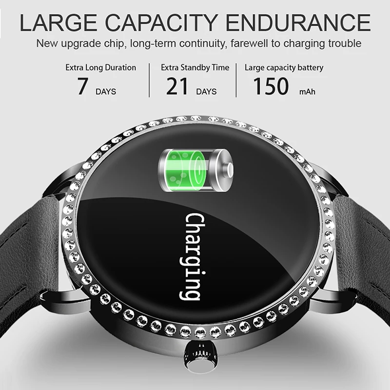 S6 Women Smart Watch IP67 Waterproof Heart Rate BT Tracker Fitness Bracelet Colorful Screen Blood Pressure Monitor Wristband