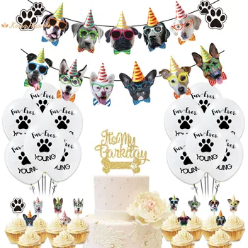 

Pet Theme Birthday Party Latex Balloon Banners Birthday Kids Party Decoration Baby Shower Balloons Globos Cumpleanos Infantiles