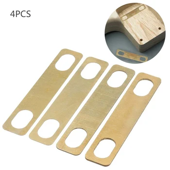 

4Pcs Brass Neck Metal Shims 0.2mm 0.5mm 1mm Thickness For ST Electric Guitar Bass