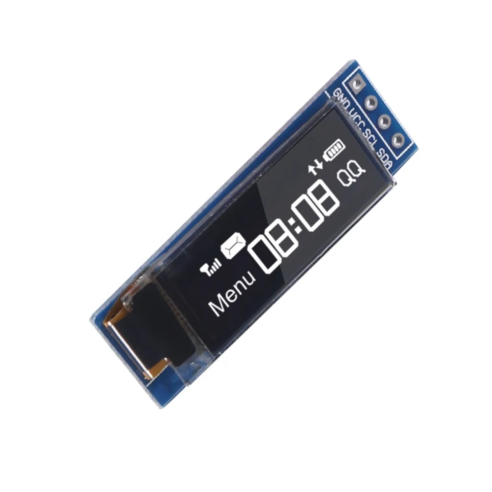 I2C OLED Display Module 0.91 Inch I2C SSD1306 OLED Display Module blue or white I2C OLED Screen Driver DC 3.3V~5V for Arduino