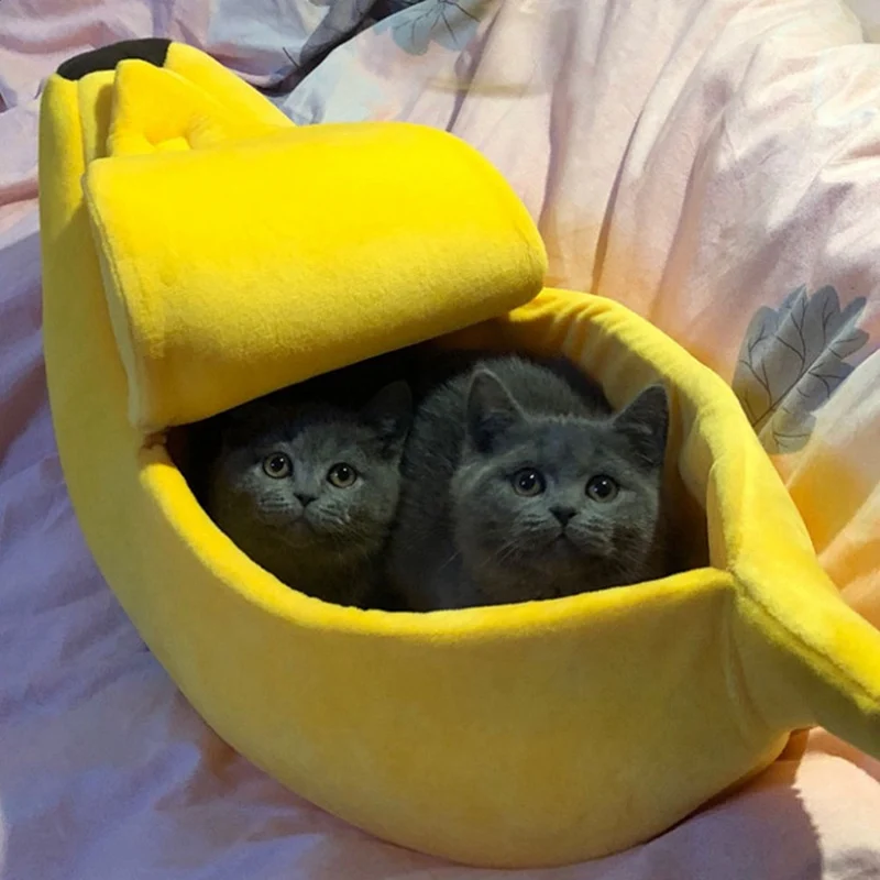 Pet Cat диванчики для собак кровать в форме банана собачий домик милый Питомник Гнездо теплая собака кошка спальные кровати дом популярный