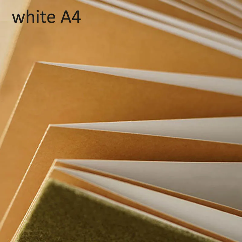 white A4 Крафт-бумаги Бумага ручной работы держатель серии Hardcover с Юбилей Скрап тип пасты Тип ручной свадебный фотоальбом 6/8 дюймов A4 складной DIY Фотоальбом - Цвет: white A4