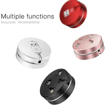 

2020 Cafele 3 In 1 Retractable Micro Usb Cable Data Fast Charger For Iphone Xs Xr Cable Organizer Cable Protector Наушники