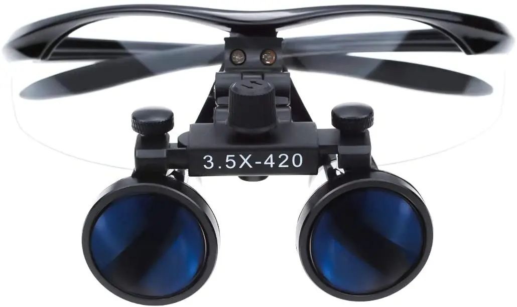 Description Picture 5 of itemSurgical Magnifiers 3.5X DentaL Medical Binoculars with Headlight Lamp (Black)