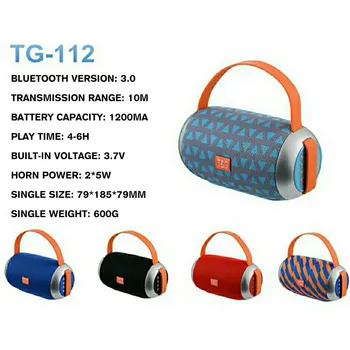 

The new 112 outdoor Bluetooth speaker Fabric fashion wireless Bluetooth subwoofer, high power and high quality!