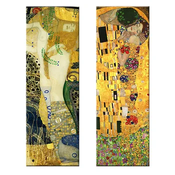 

Abstract Art Collection Classic Artist Gustav Klimt Kiss Canvas Print Painting Poster Large Wall Pictures Living Room Home Decor