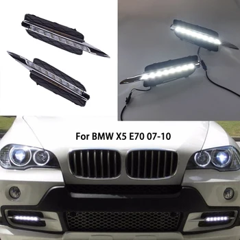 

Car styling 12V LED Daylight DRL Car LED Daytime Running Lights for BMW X5 E70 2007 2008 2009 2010 replace Fog Lamp Covers Hole