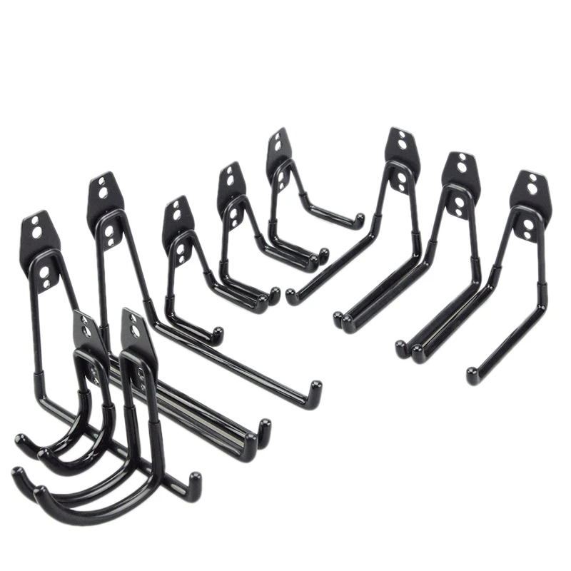 

10Pcs Garage Hooks Steel Garage Storage Hooks Utility Double Hooks for Organizing Power Tools, Ladders, Bikes, Bulk Items