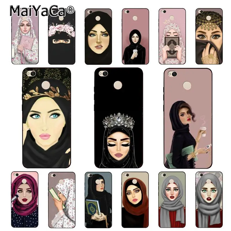 

MaiYaCa Woman Hijab Face Muslim Islamic Gril Eyes Phone Case for Xiaomi mi5 6 A1 A2 Lite Mi9 9SE mi8lite 8explorer Pocophone F1
