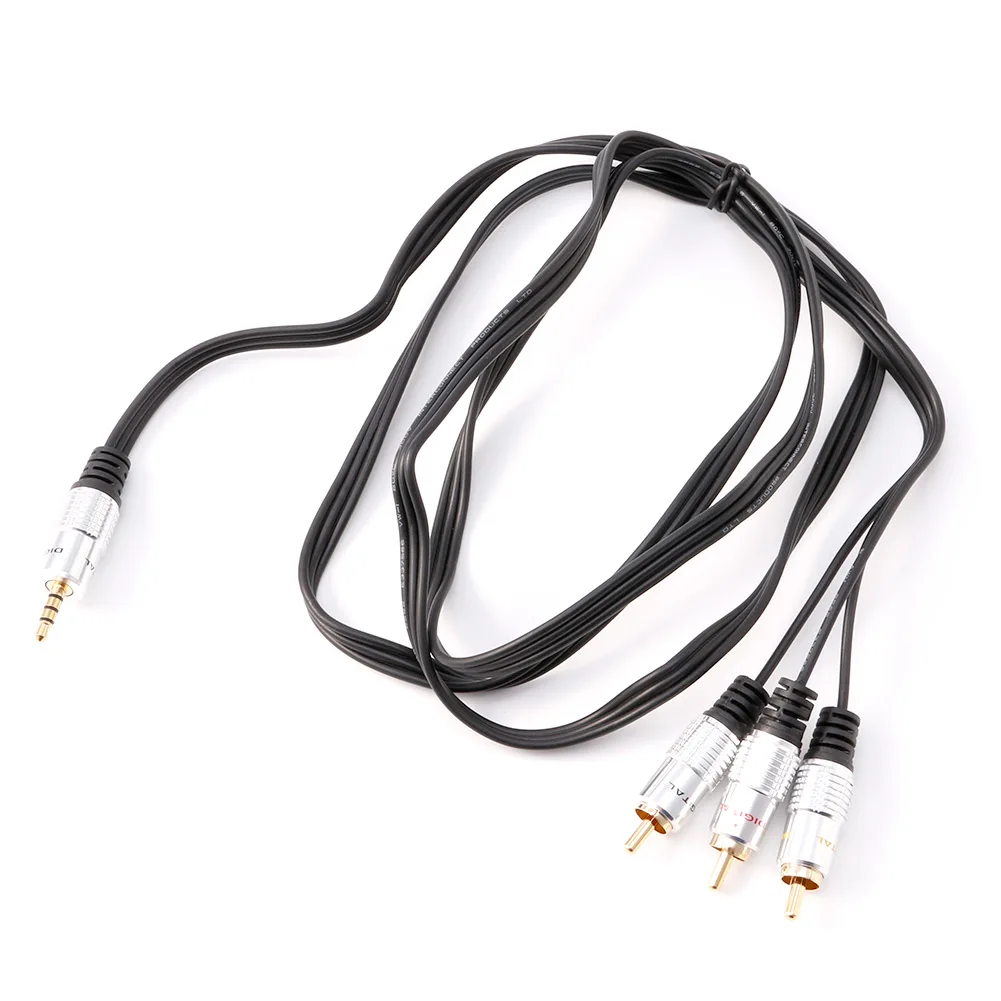1.5M 3.5mm Mini 4 Pole Jack male to 3 RCA Phono Lead Audio AV Cable | Электроника