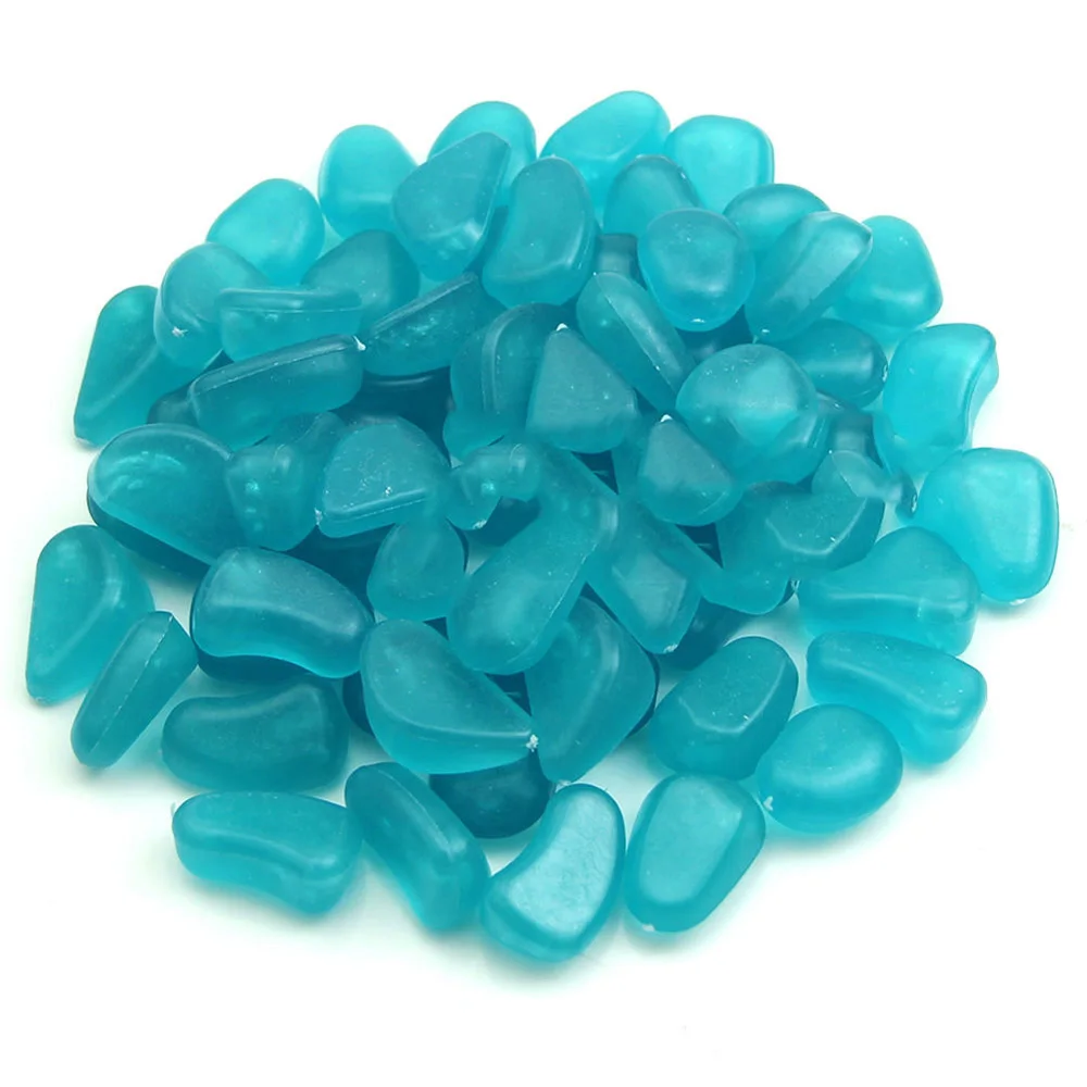 

Luminous Stone 100 Pcs Glow In The Dark Stones Pebbles Fish Tank Garden Decor