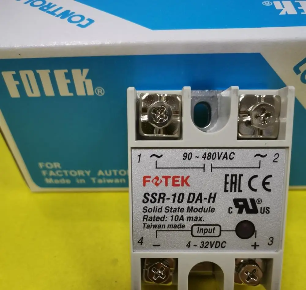 

Original FOTEK Taiwan's single-phase solid state relay SSR-10DA-H