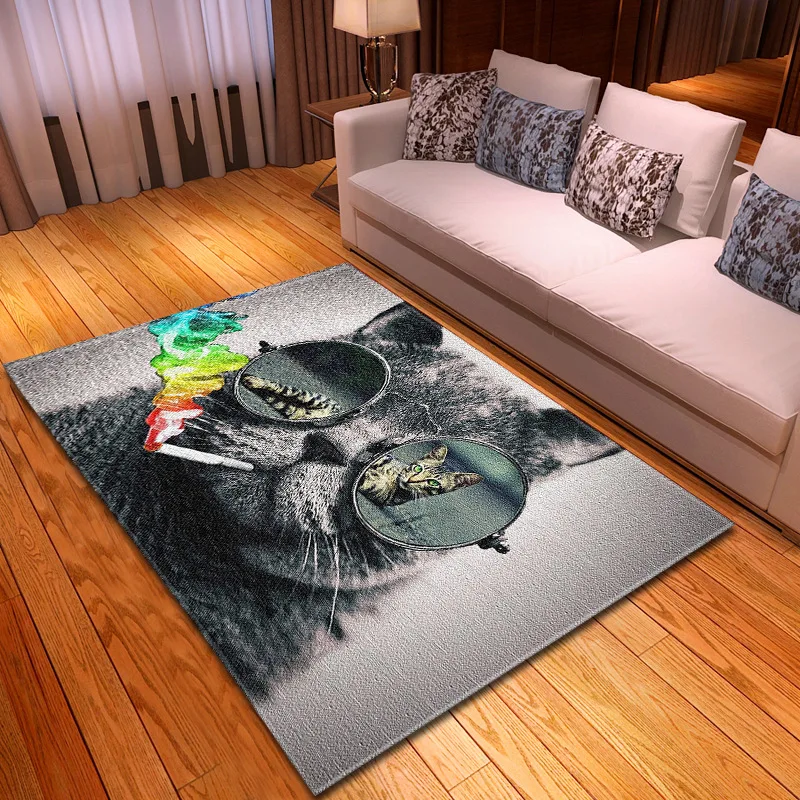 Ковры с 3D принтом с животными из мультфильмов для детской спальни и игровой зоны, коврики для дома, прихожей/кухни, коврики для детской комнаты, большой ковер