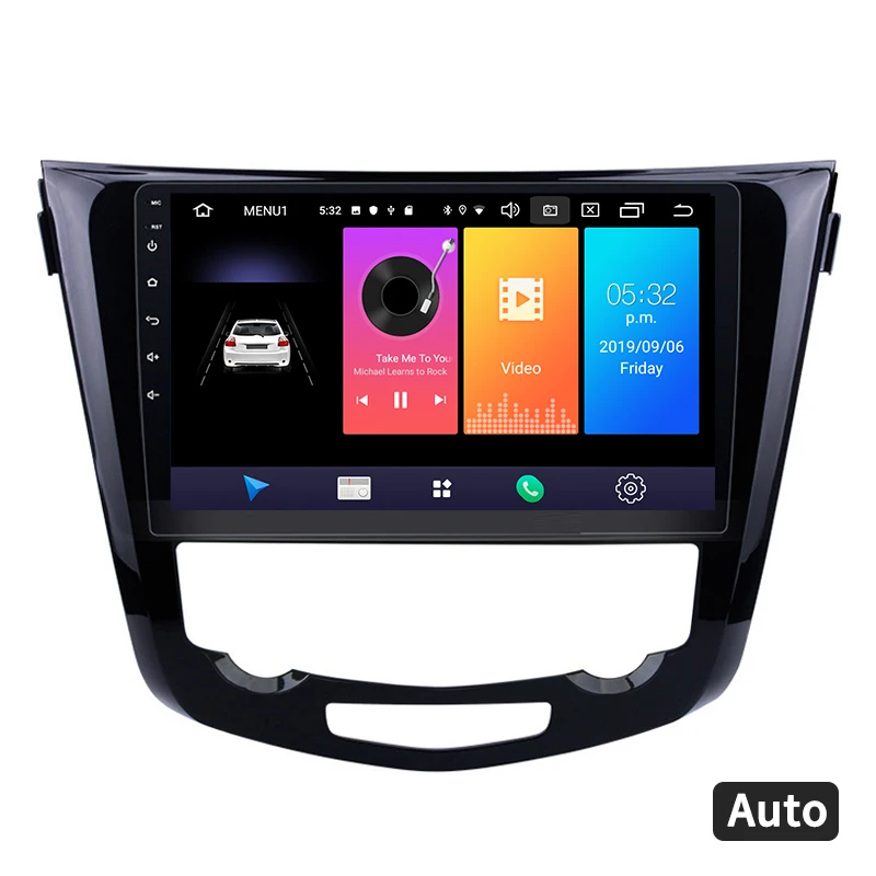 Cheap Krando Android 9.0 10.1" Full touch screen car radio player for Nissan Qashqai 2014-2017 navigation multimedia system GPS 5