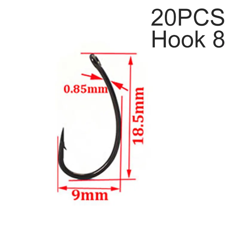 20pcs Carp Fishing Hooks For Big Carp Accessories Curve Shank Hook