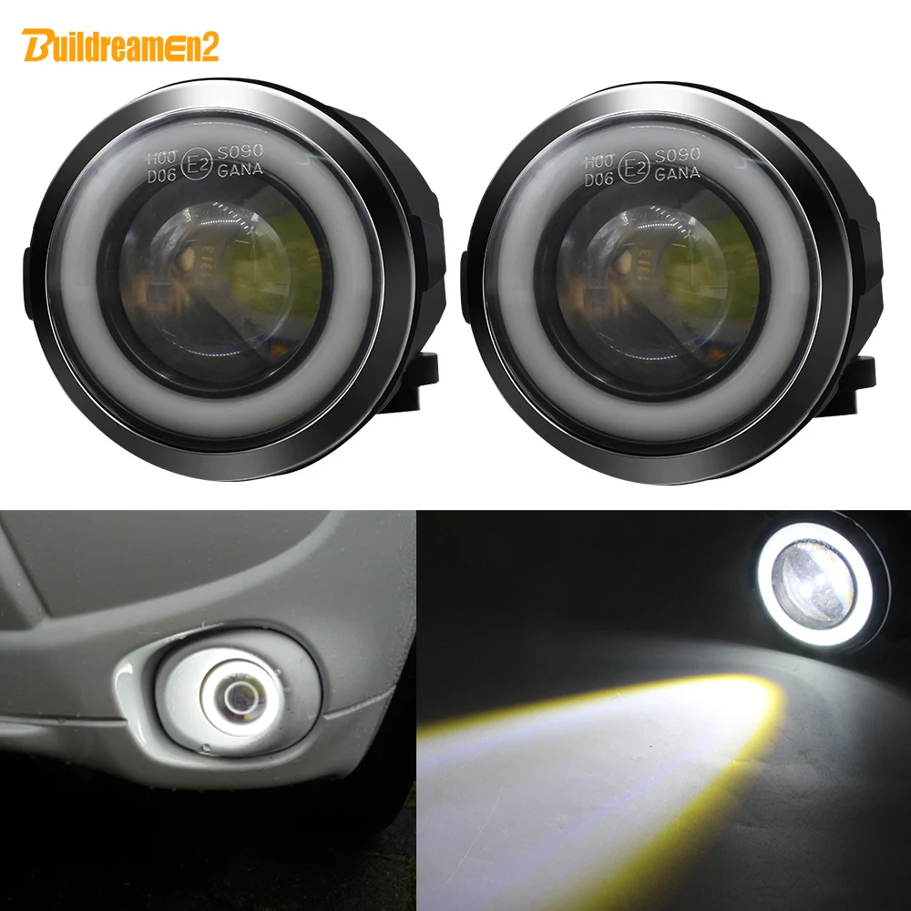 Buildreamen2 2 Pieces Car Angel Eye Fog Light Front LED Lamp DRL 12V For Nissan X-Trail Juke Tiida Cube Patrol NV200 | Автомобили и