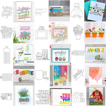 

Flower Letter Cake Metal Cutting Dies for DIY Scrapbooking Paper Cards Decoration Embossing Handmade Crafts