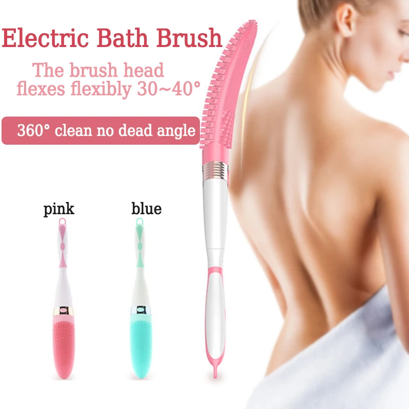 

Handheld Electric Bath Shower Brush SPA Massage Cleaning Bath Brush IPX7 Water Resistant Long Handle Hair Body Shower Brush