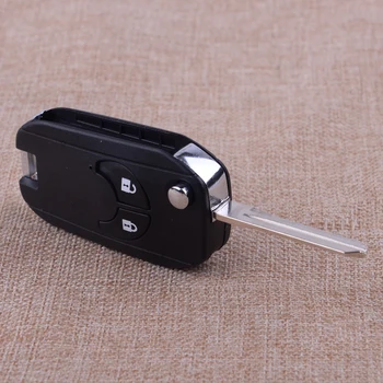 

CITALL Black 2Buttons Flip Remote Folding Key Shell Case Fob Bag Fit for NISSAN Cube Micra Note Qashqai Juke 2010 2011 2013