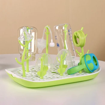 

Baby Fles Droogrek Babyvoeding Flessen Cleaning Droogrek Opslag Tepel Plank Babyfopspeen Voeden Bekerhouder 4 Kleuren