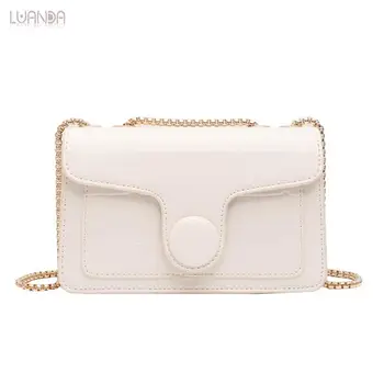 

NEW 2020 Women Fashion Classic PU Leather Handbag Designer Lady Shoulder High Quality Luxury Black Chain Crossbody Bag For Women