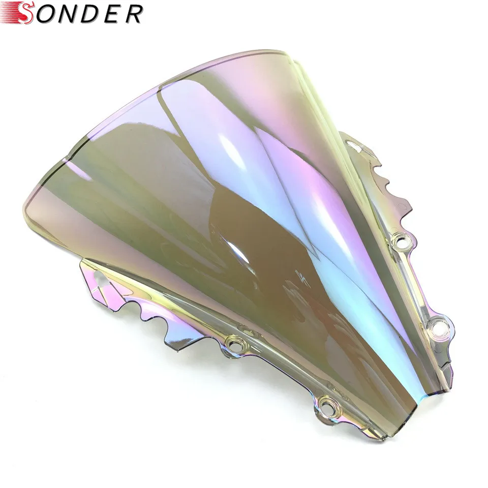 Мотоциклы Черное Лобовое стекло ветровое стекло Double Bubble для Yamaha YZF600 YZF 600 R6 YZF-R6 2006 2007 06 07 запчасти