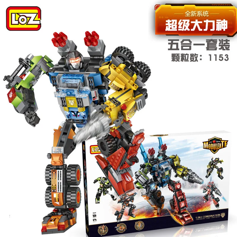

LOZ Three Warrior Building Blocks Five in One Assembled Small Particles Building Blocks CHILDREN'S Toy Gift Inserted Building Bl