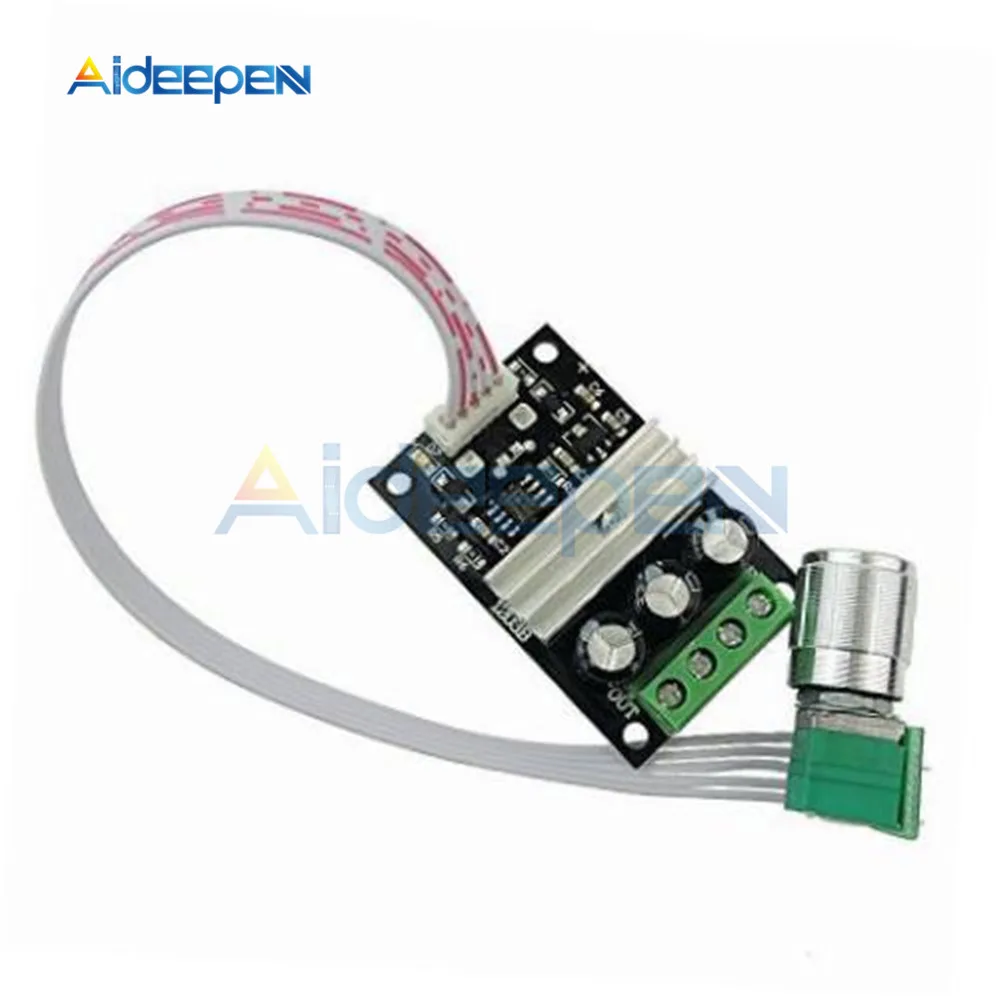 DC 6V 12V 24V 28VDC 3A 80W PWM Motor Speed Controller Regulator Adjustable Variable Speed Control With Potentiometer Switch