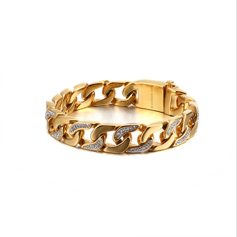 Модные панк браслеты из нержавеющей стали с черепом 23 см рок крутые браслеты мужские браслеты ювелирные изделия подарок