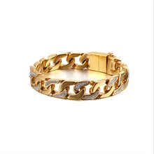 Модные панк браслеты из нержавеющей стали с черепом 23 см рок крутые браслеты мужские браслеты ювелирные изделия подарок