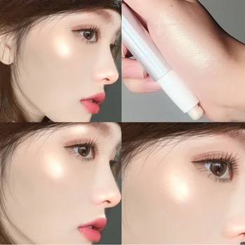 

Qian Hope Double Headed Contour Stick Highlighters Dual Purpose One-piece Disc Shimmering Powder Facial Part Brighten Potato Mas