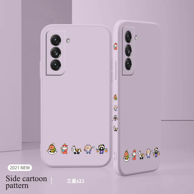 Classic Anime Phone Case For Samsung Galaxy S21 S20 FE S10 Note 20 10 Ultra Plus A72 A52 A42 A32 A71 A51 A41 A31 A21S 4G Cover Purple