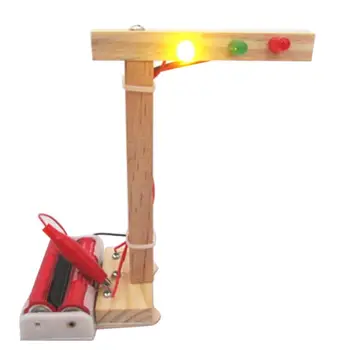 

DIY Baby Kids Science Technology Educational Mini Model Toys for Children Creative Experiment Handmade Assembled Traffic Lights