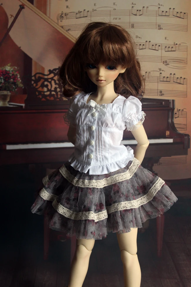 1/4 1/3 масштаб BJD Кукла одежда рубашка+ юбка костюм для BJD/SD аксессуары MSD SD13. Кукла, обувь, парик и другие A0909 в комплект не входят