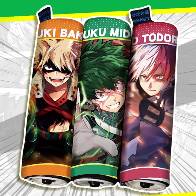 

Anime My Hero Academia Pencilcase Pencil Bag Pen Pouch Box Canvas Wrap Roll Curtain Up Stationery School Supplies Student Gift