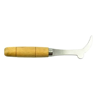 

21CM Beekeepers Tool Beekeeping Supplies Stainless Steel Hive Scraper Lifter With Wooden Handle Beekeeping Tools