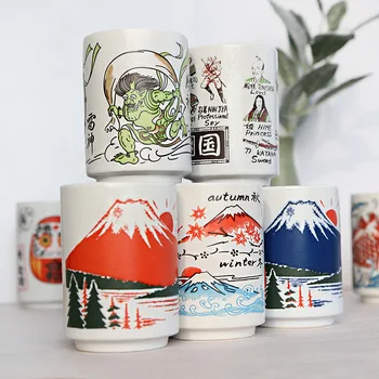 

Creative Japanese Ceramic Sushi Cup 300ml Teacup Juice Mugs Resistant High Temperature Exquisite Gift Hotel Restaurant Drinkware