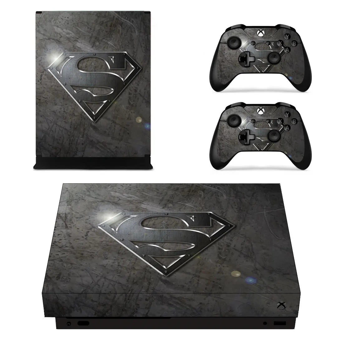 Супермен полное покрытие кожи консоли и наклейка на контроллер для Xbox One X кожи наклейки Винил