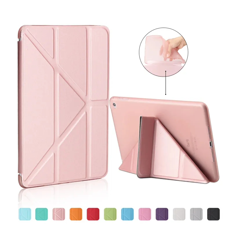 Ultra-thin TPU Smart Case For iPad 7th 10.2" 7th Gen Case Auto Sleep/Wake Original Stand Tablet cover For iPad 10.2inch Case - Цвет: rose gold