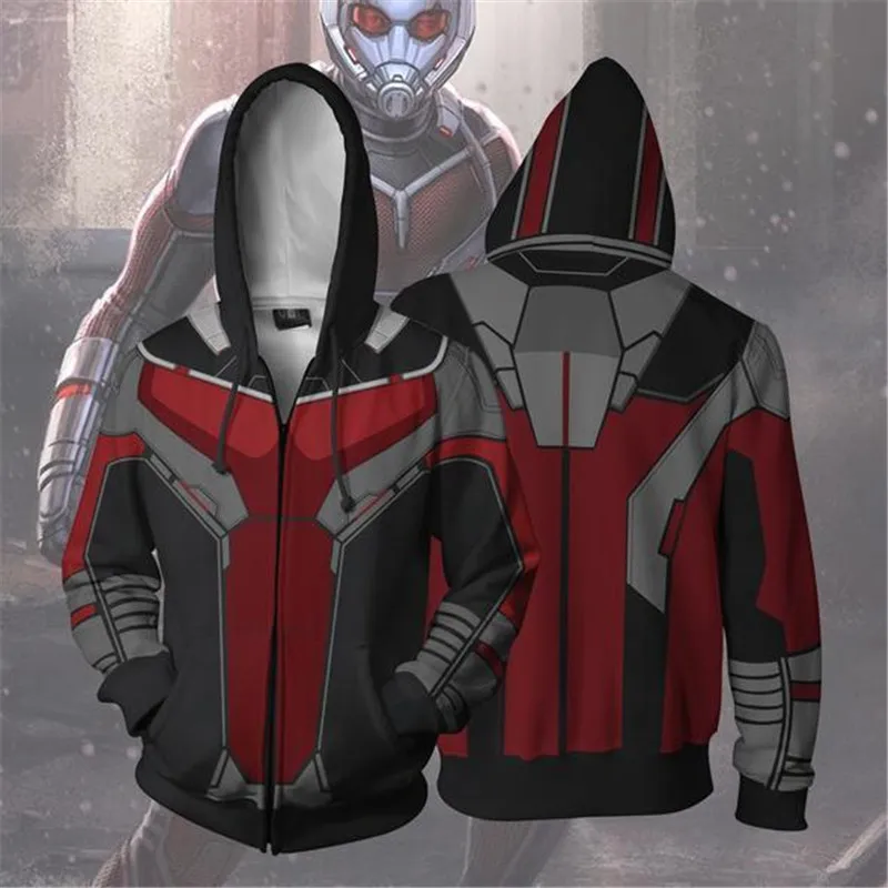 Ant-Man Железный Человек-паук яд Капитан Америка с героями комиксов Марвел, костюм для косплей ролей Дэдпул куртка Повседневное Толстовка Хэллоуин вечерние взрослых Для мужчин Для женщин - Цвет: Ant-Man