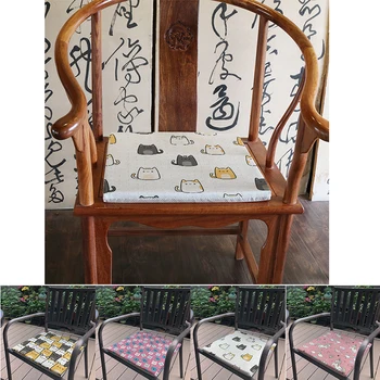 

geometric Tropical plant leaves Cushion linen Flamingo tropical palm leavest leaves non-slip soft and Chair mat Cushions carpet